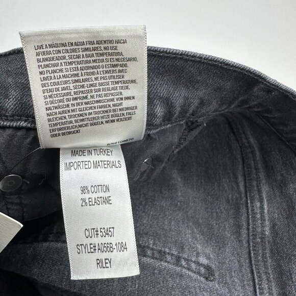 AGOLDE Women Black Pepper Hi-Rise Straight Crop Designer Luxury Jean W32/L26 - Picture 7 of 12